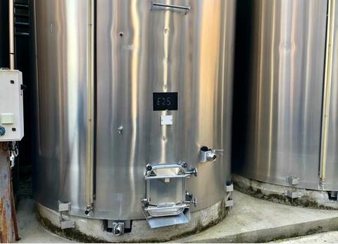 304L stainless steel tank - Storage / fermentation - Flat bottom inclined on invert