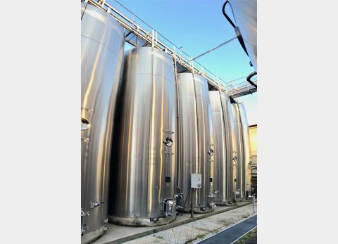 304L stainless steel tank - Storage / fermentation - Flat bottom inclined on invert