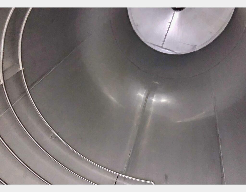 304L stainless steel tank - Storage / fermentation - Flat bottom inclined on invert