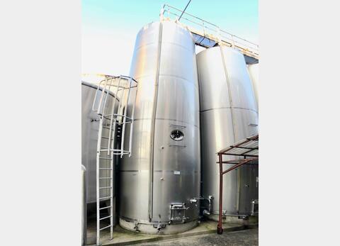 304 stainless steel tank - Storage / fermentation - Flat bottom inclined on invert