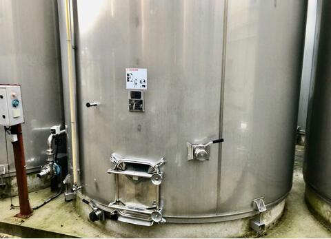 304L stainless steel tank - Storage / fermentation - Flat bottom inclined on invert