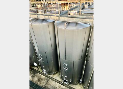 304L stainless steel tank - Storage / fermentation - Flat bottom inclined on invert