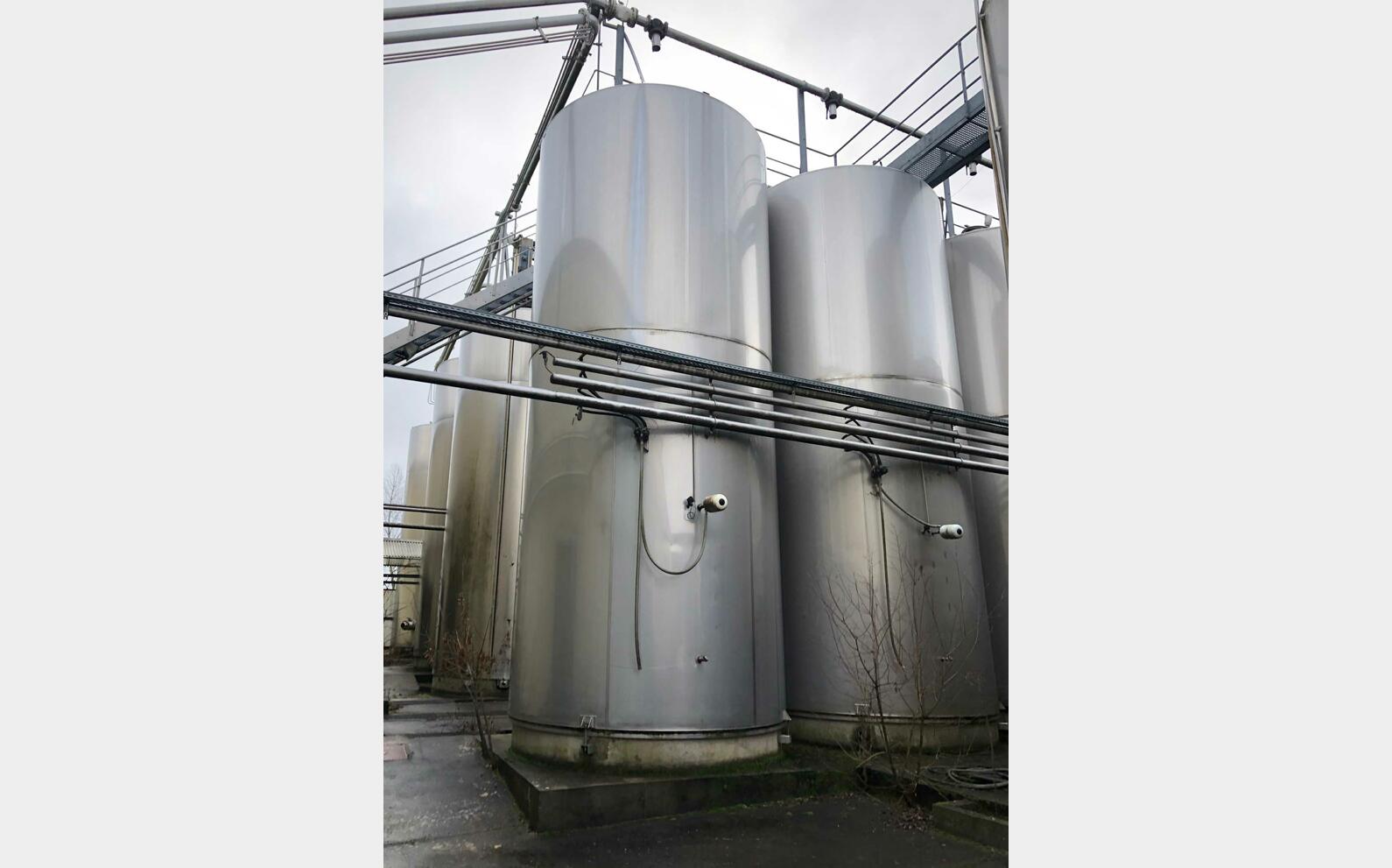 Cuve inox 304 thermor&eacute;gul&eacute;e fond inclin&eacute; 507 HL (50 700 litres) LEJEUNE