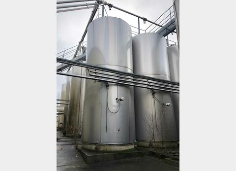 304L stainless steel tank - Storage / fermentation - Flat bottom inclined on invert