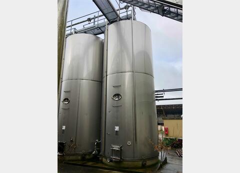 304L stainless steel tank - Storage / fermentation - Flat bottom inclined on invert