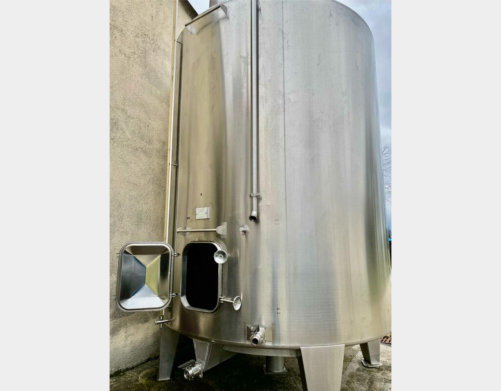 Cuve inox cylindrique - Verticale sur pieds
