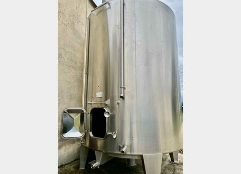 Stainless steel cylindrical tank - Vertical on legs