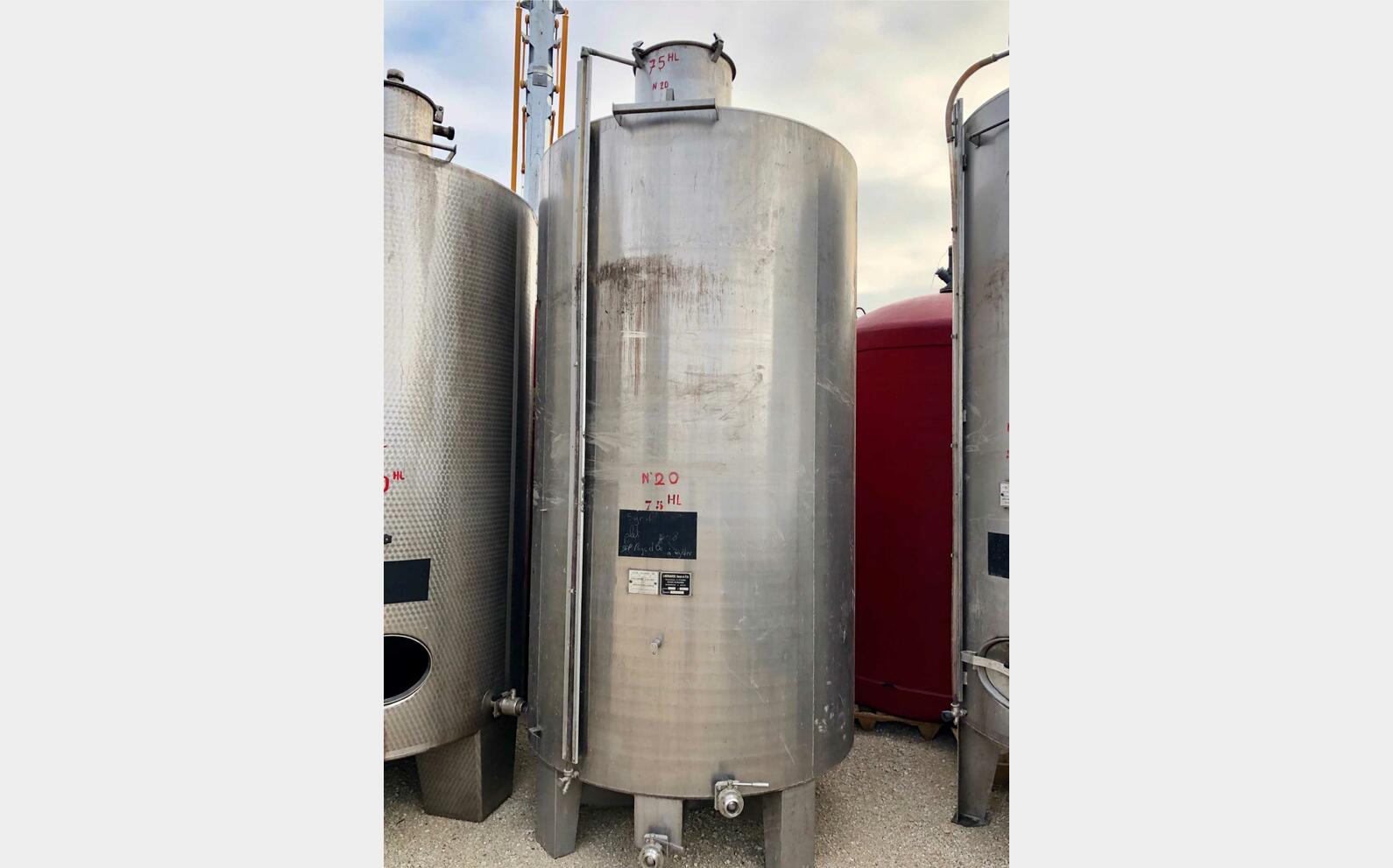 Cuve inox - Cylindrique 75 HL (7 500 litres)