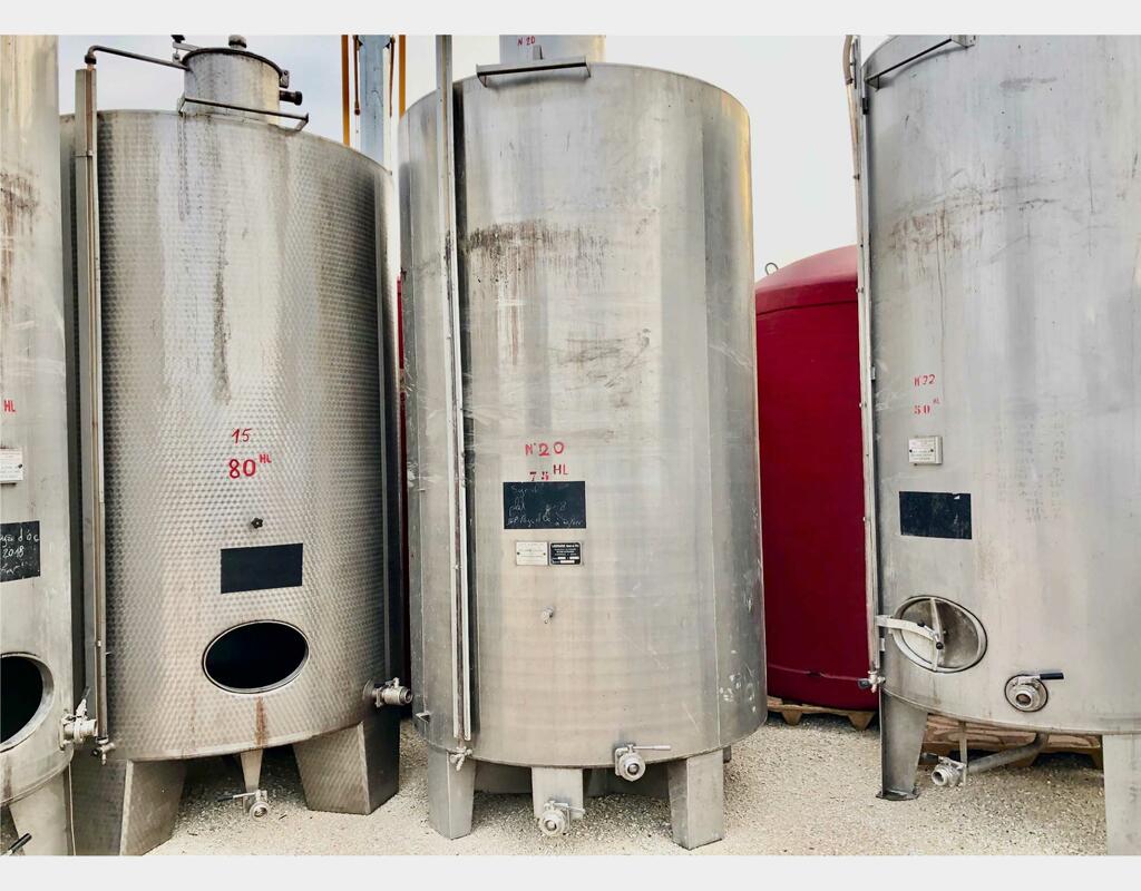 Stainless steel tank - Cylindrical - Vertical