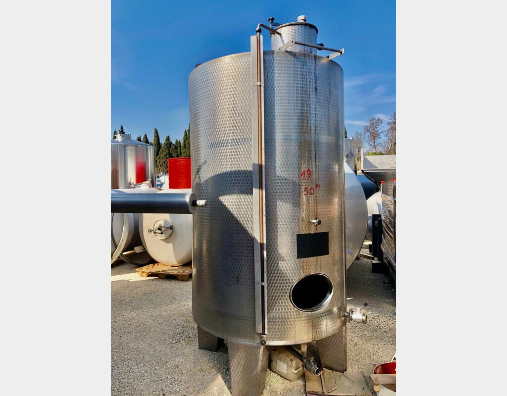 Cuve en acier inoxydable - Cylindrique - Verticale