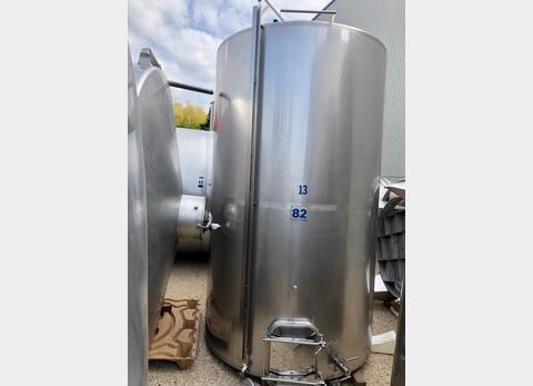 Stainless steel tank - Flat bottom - Without feet - Conical roof