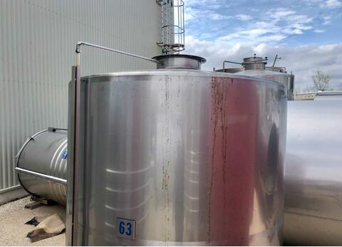 Stainless steel tank - Flat bottom - Without feet - Conical roof