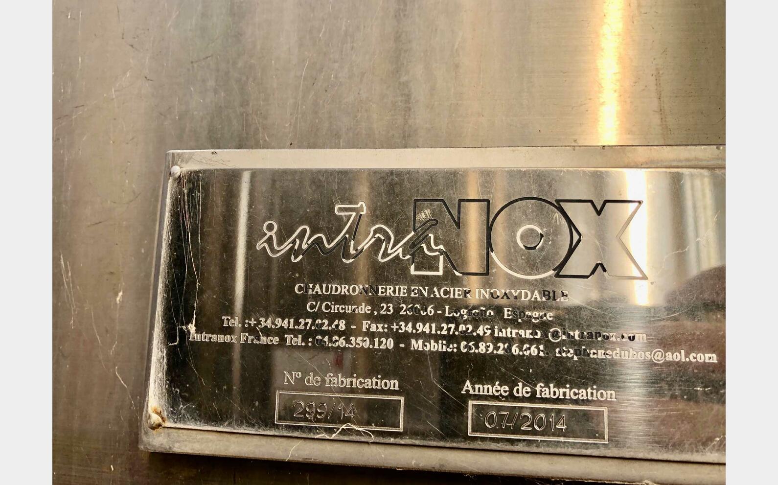 Cuve inox 304/316 - Sur pieds 600 HL (60 000 litres) INTRA INOX