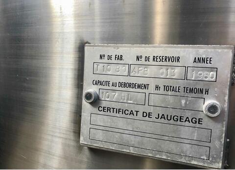 Stainless steel tank - Storage 107 HL (10 700 litres) CTM