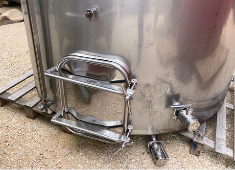 Stainless steel tank - Flat bottom - Without feet - Conical roof