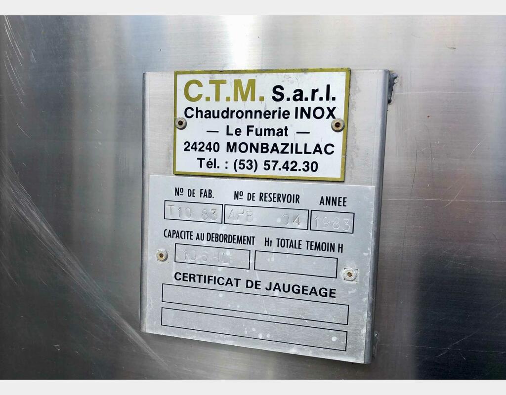 Stainless steel tank - Storage