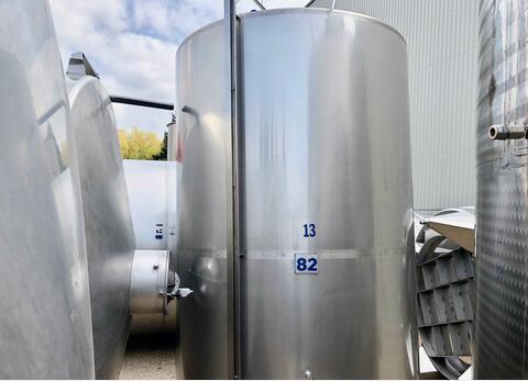 Stainless steel tank - Flat bottom - Without feet - Conical roof