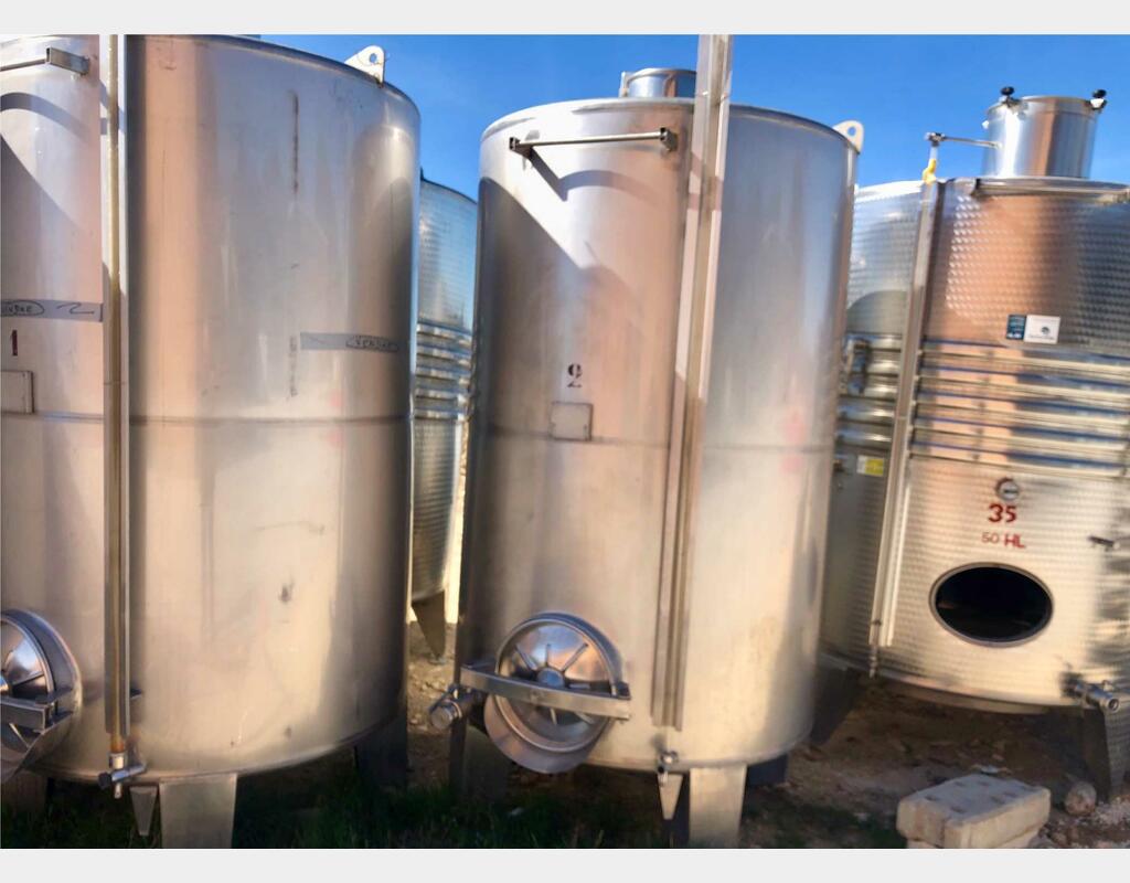 Stainless steel tank - On feet 30 HL (3000 litres) CIVIDAC