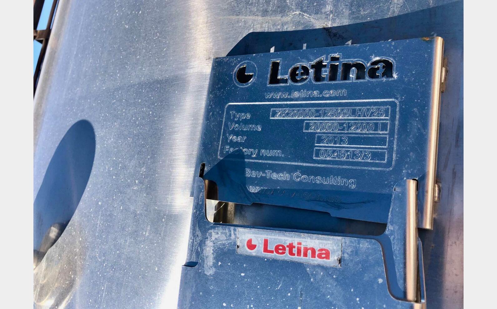 Cuve inox - Compartiment&eacute;e 325 HL (32 500 litres) LETINA