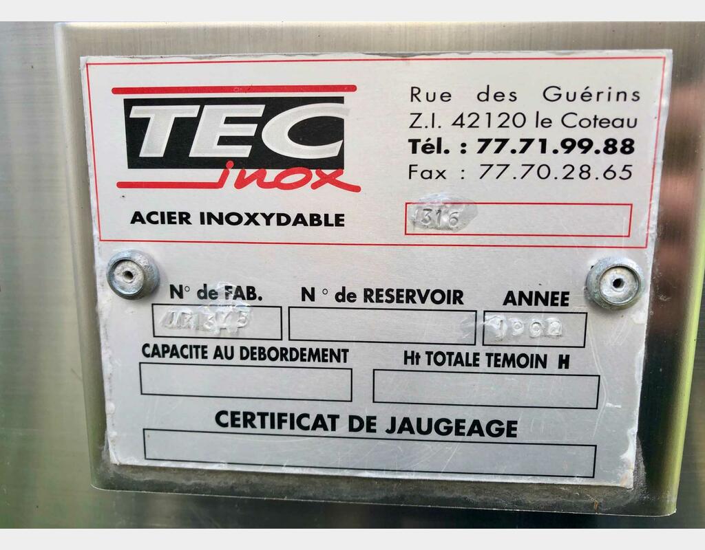 304 stainless steel tank - Closed