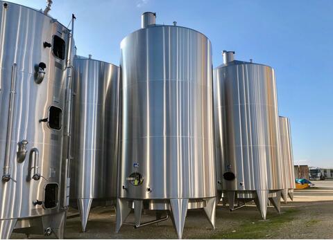 304L stainless steel storage tank - Cylindrical - Offset conical dome - 12/22-4