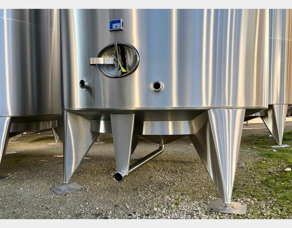 Cuve en acier inox 304L - Stockage - Fond conique incliné - 12/22-4