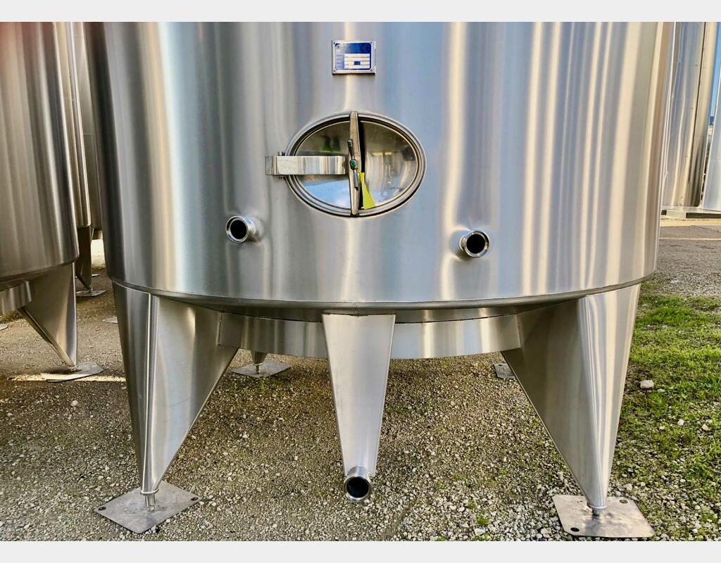 Cuve en acier inox 304L - Stockage - Fond conique incliné - 12/22-4