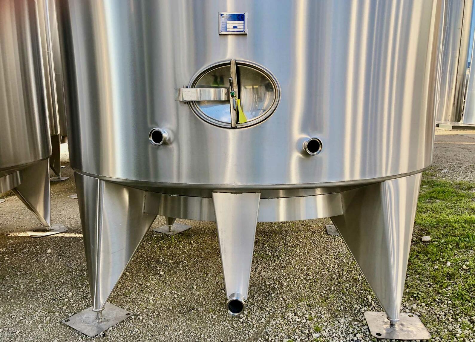 304L stainless steel storage tank - Cylindrical - Offset conical dome - 12/22-4