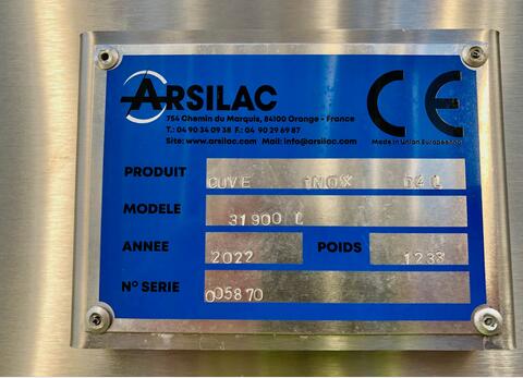 Cuve en acier inox 304L - Stockage - Fond conique incliné - 12/22-4