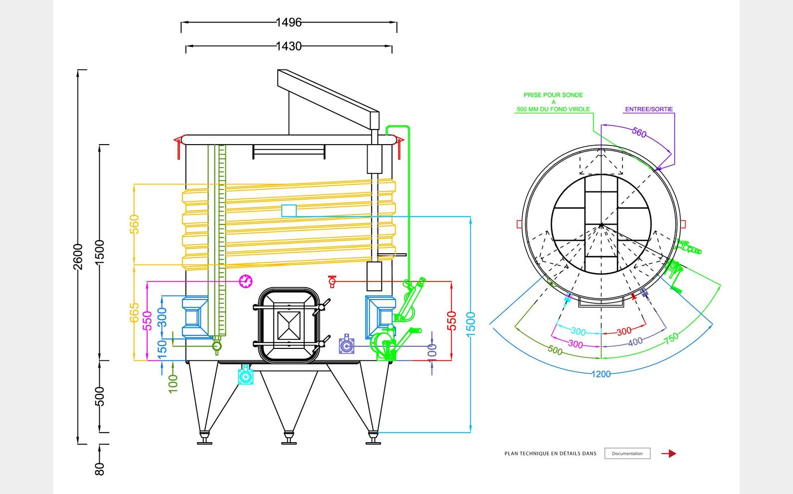 304 ss tank - Cooling coil 23 HL (2300 Liters) ARSILAC