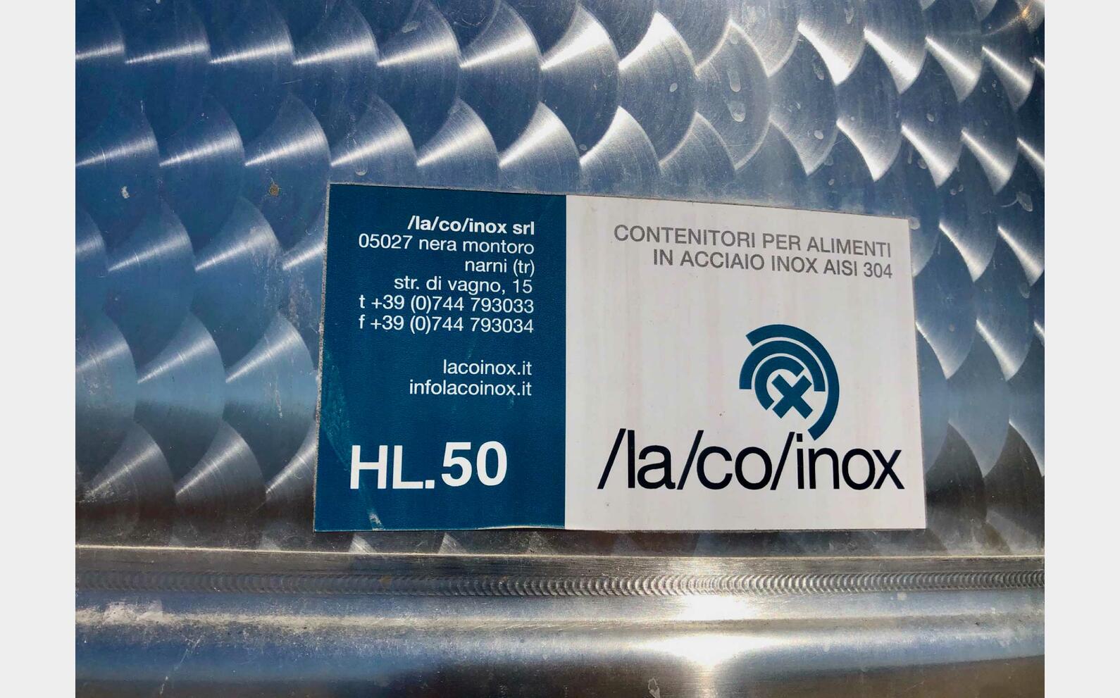 Cuve inox - Sur pieds 50 HL (5 000 litres) LACOINOX