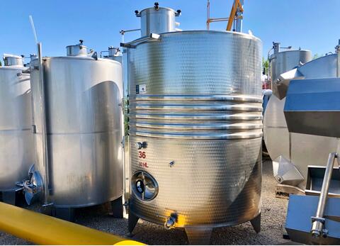 Stainless steel tank - On feet 50 HL (5 000 litres) LACOINOX