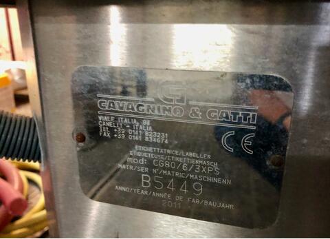 Labelling machine - Stickers - 3 stations 4500 Bottles/hour CAVAGNINO AND GATTI