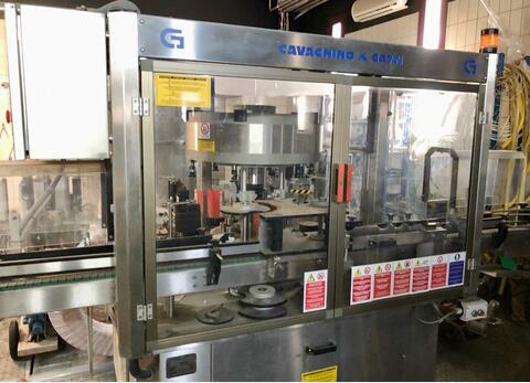Labelling machine - Stickers - 3 stations 4500 Bottles/hour CAVAGNINO AND GATTI