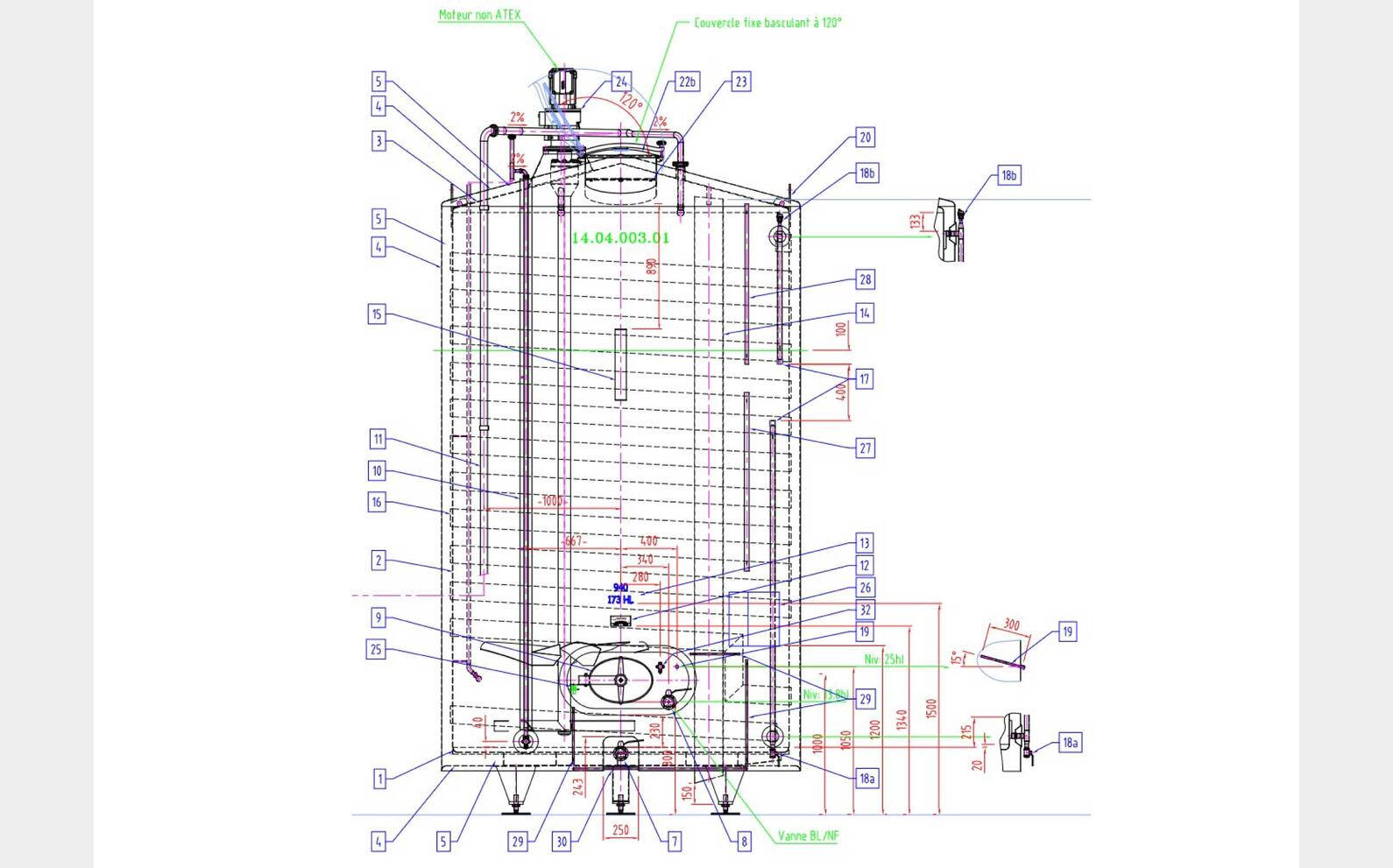 Chaptalizer 173 HL (17,300 litres) BIO INOX