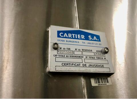 Cuve inox - Sur socle 205 HL (20 500 litres) CARTIER