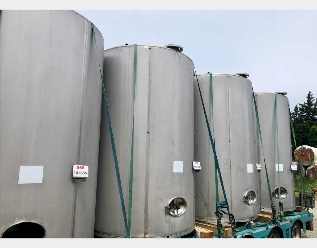 316L stainless steel tank - Vertical cylindrical