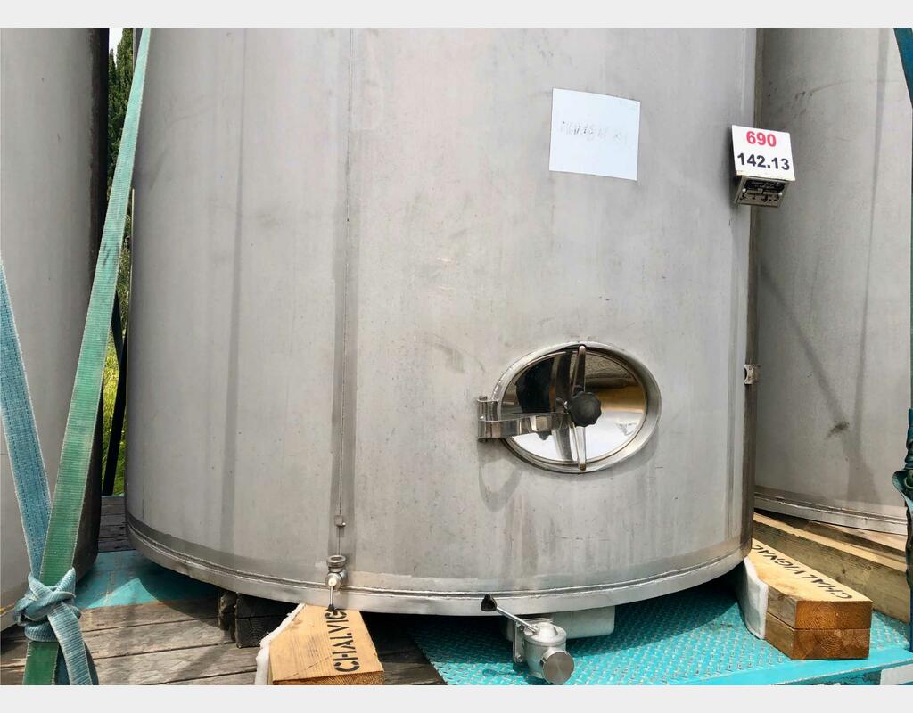 316L stainless steel tank - Vertical cylindrical