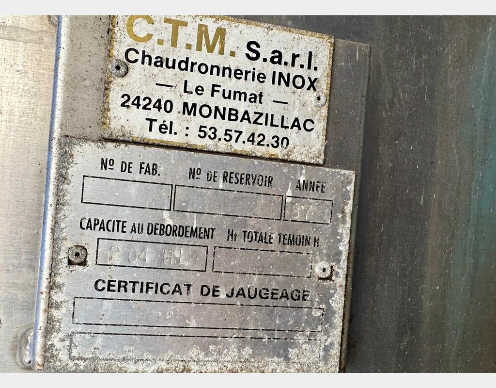 Stainless steel tank