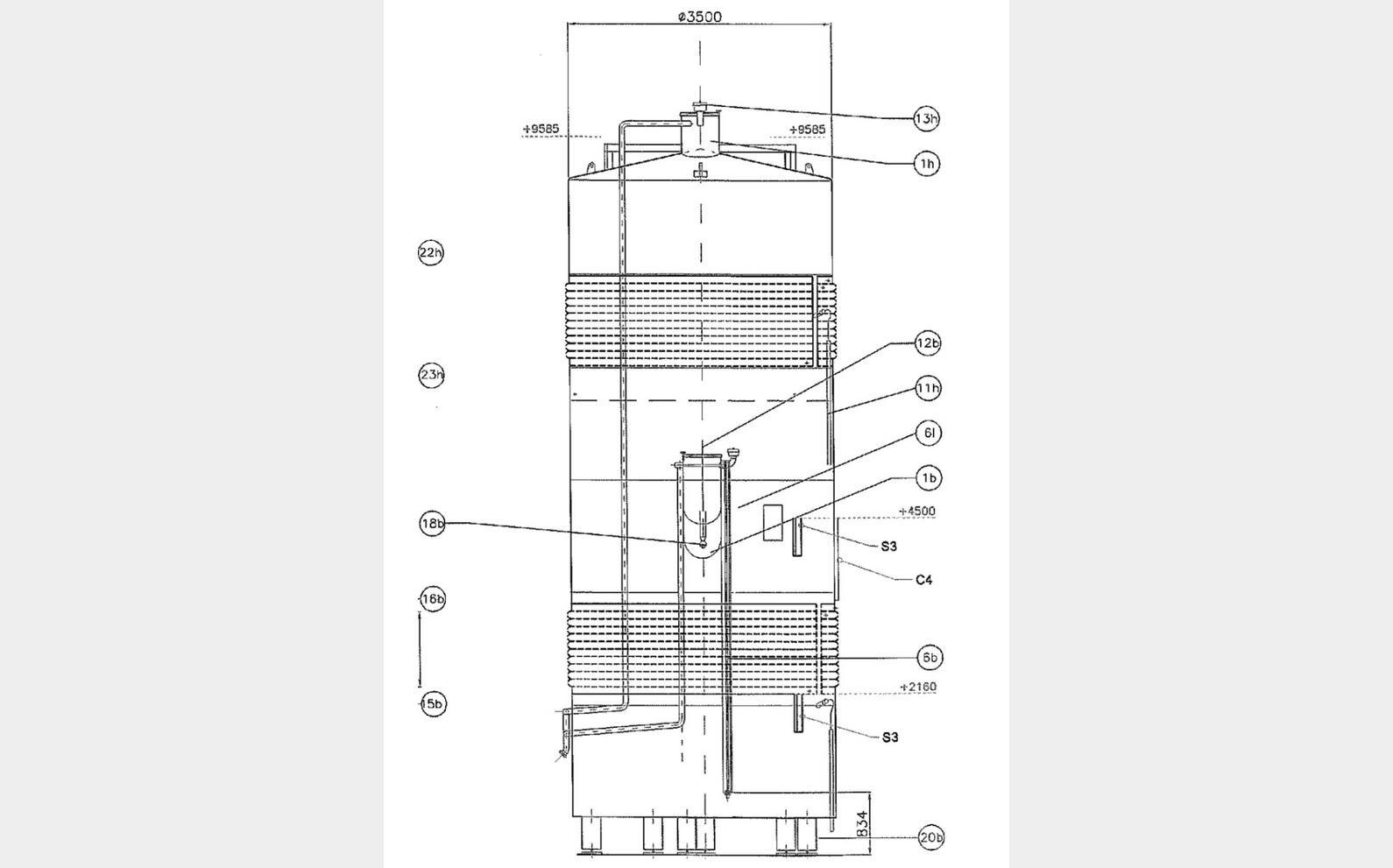 Cuve inox - Compartiment&eacute;e 700 HL (70 000 litres) MARTINEZ SOLE