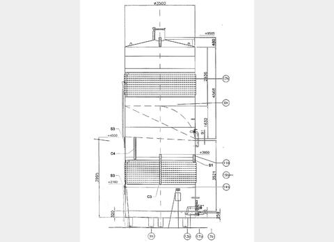 Compartmented stainless steel tank - (359 + 360 HL)