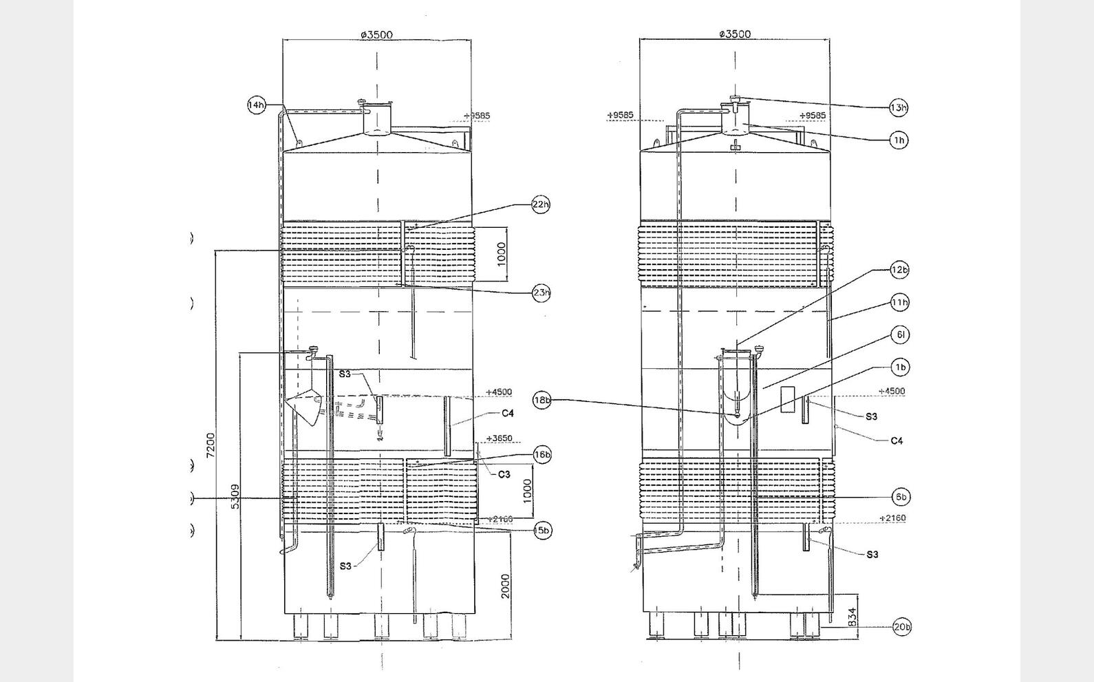 Stainless steel tank - Compartmented 719 HL (71 900 liters) MARTINEZ SOLE