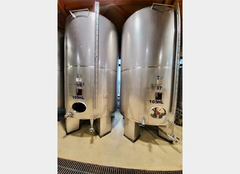 Cuve en acier inoxydable - Fond conique - Sur pieds