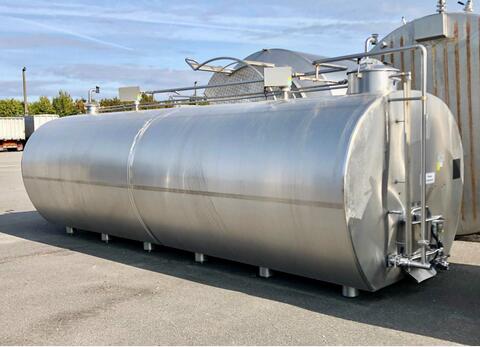 Stainless steel cylindrical tank - Milk tank type