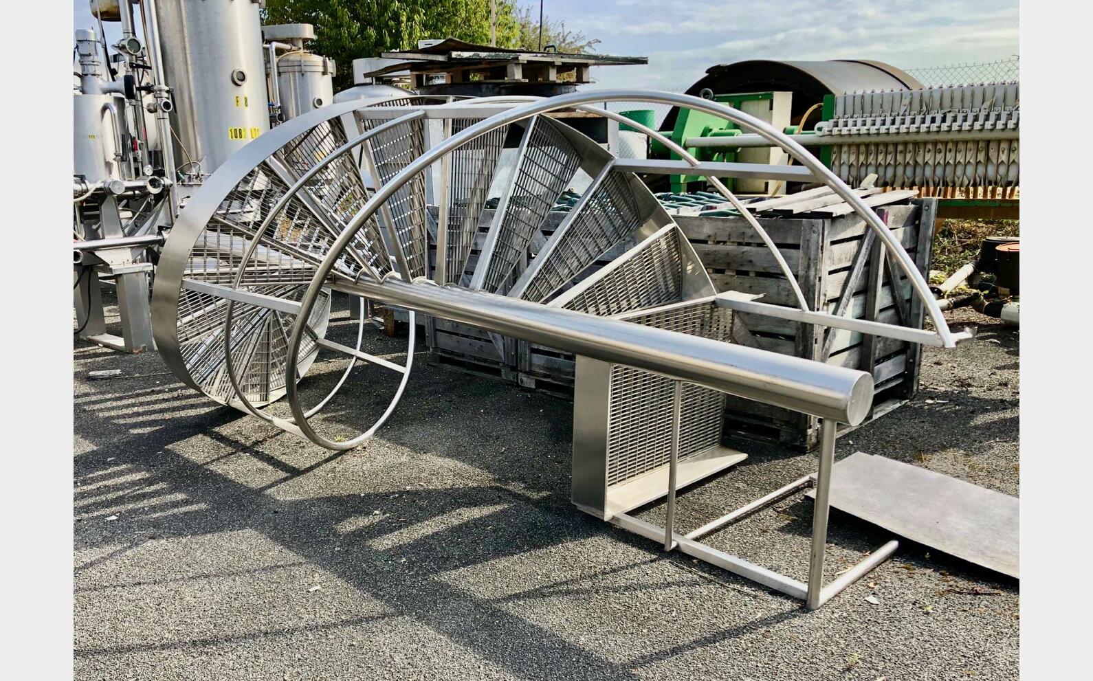Stainless steel spiral stairs 4,4 M (4 400 millimeters)