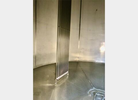 304L stainless steel tank - On feet  - Interior flag