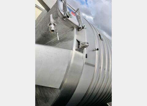 Cuve inox 304 de vinification - Fond conique sur pieds avec circuits