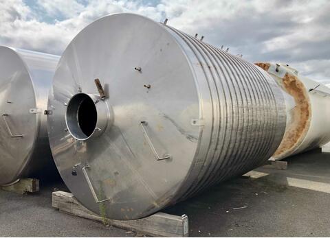 Cuve inox 304 de vinification - Fond conique sur pieds avec circuits