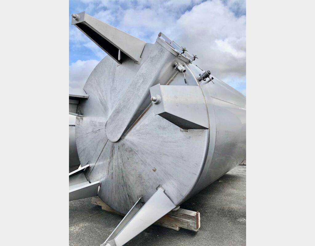 Cuve inox 304 de vinification - Fond conique sur pieds