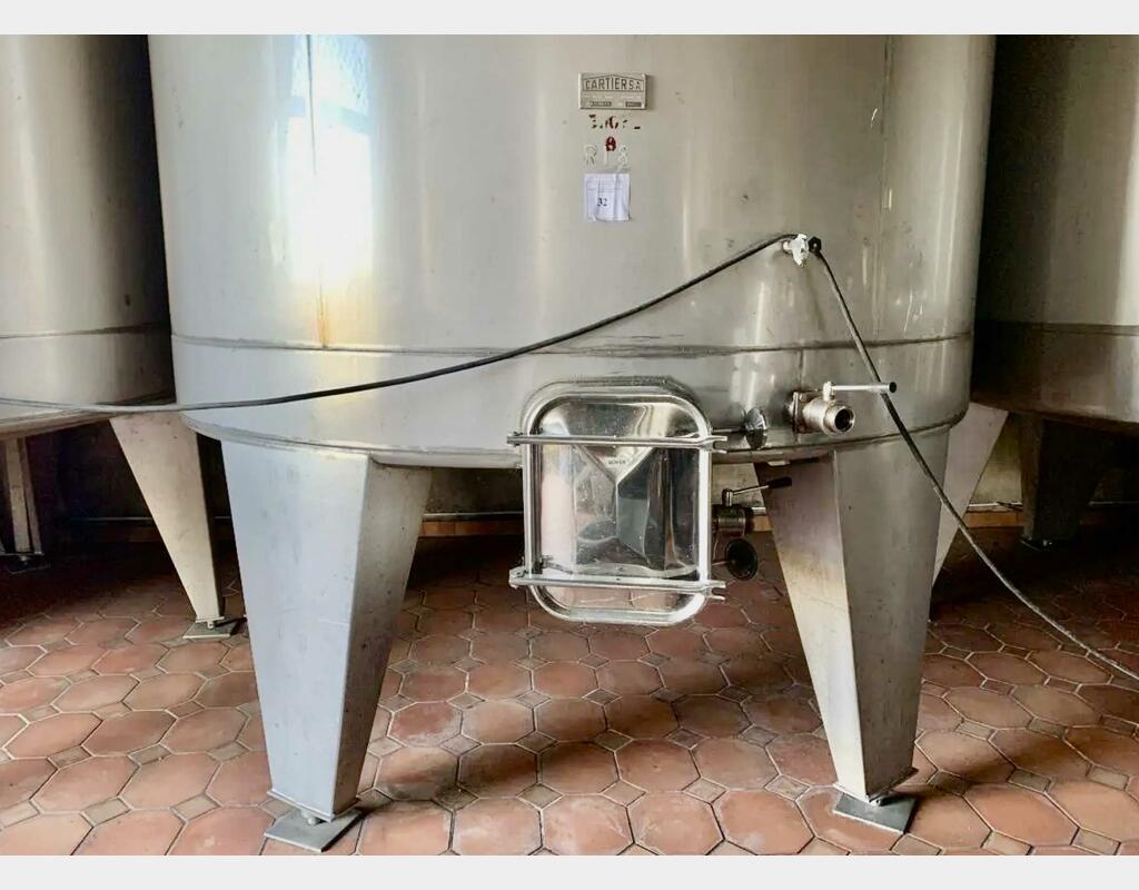 Cuve inox 304 de vinification - Fond conique sur pieds